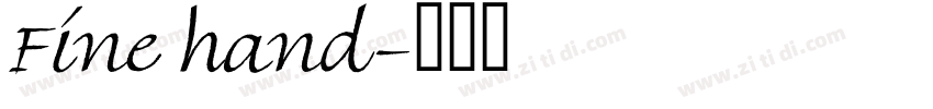 Fine hand字体转换